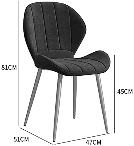 Dining Chairs Velvet Seat and Backrest with Sturdy Metal Legs for Kitchen Dining Room Lounge (Color : Style 6, Size : Black chair legs)