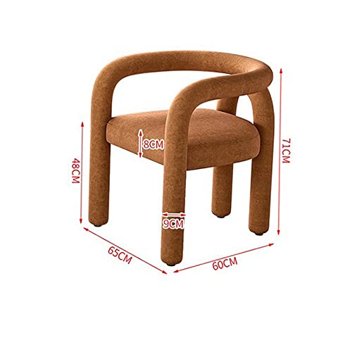 LUKEO Cosmetic chair Scandinavian living room furniture leisure chair reclining dining chair cashmere sofa armchair makeup stool (Color : black-S