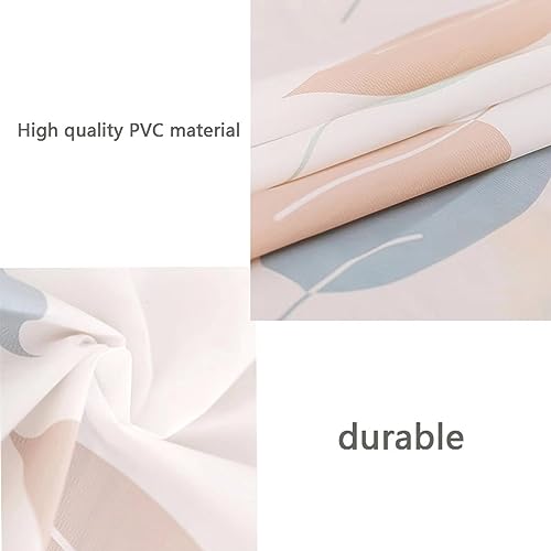 ramoni Pvc Table Cloth,180 * 137cm Leaf Tablecloth PVC TableCloth Plaid Wipeable Tablecloth Rectangular, Resistant,Waterproof,Oil-proof Gingham T