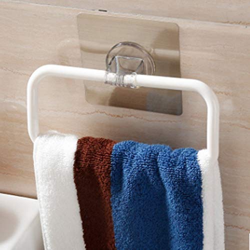 SMLJLQ Home Storage Suction Cup Wall Hanger Durable Storage Rack Bathroom Towel Rack Bathroom Organizer Punch-free Holder