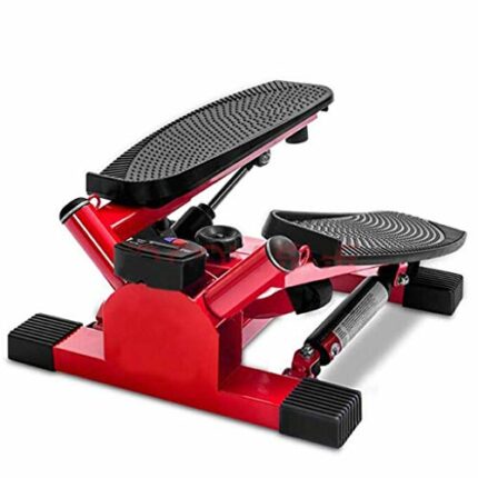 N/A Fitness Adjustable Mini Stair Stepper Exercise Equipment Step Machine with Twisting Action Red 42 * 40 * 23cm