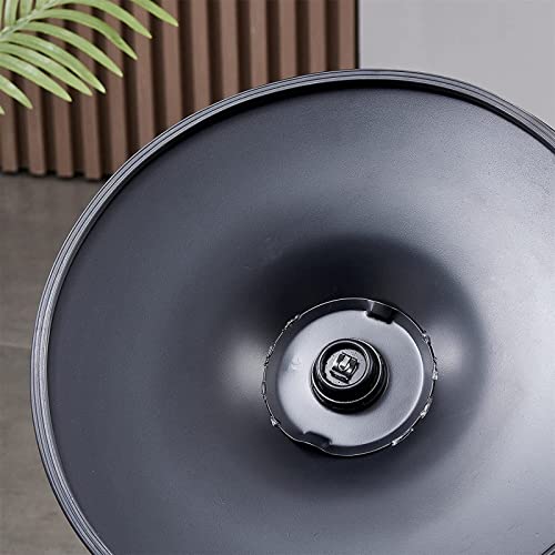 ADEADE Bar Stools Set of 2 Modern PU Leather Counter Height Barstool with Back Adjustable Swivel Upholstered Bar Chairs for Kitchen, Black Metal