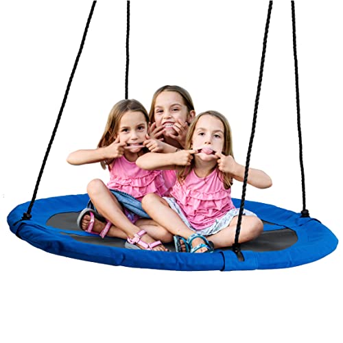 Large Nest Swing Seat Basket - Durable Frame with Rope Hanging Kit - 110cm, 180kg Capacity | Outdoor Kids Play Summer Garden Accessory