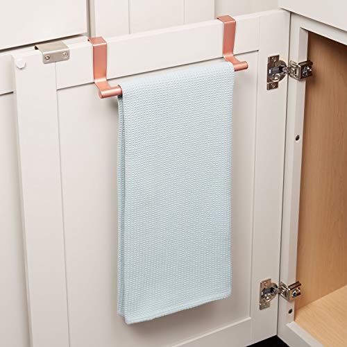 iDesign Over Door Towel Rail, Small Towel Rack Holder for Kitchen, made of Copper
