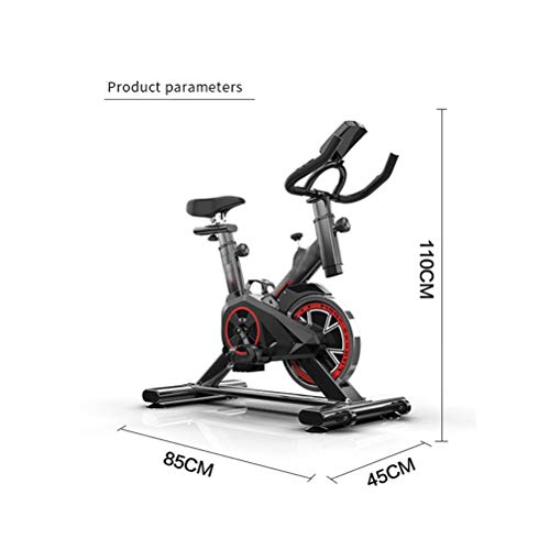 n/a Home Exercise Spinning Bike Fitness Equipment Mute Exercise Bike Indoor Exercise Bicycle Cycling Trainer Sports Equipmen (Color : Black)