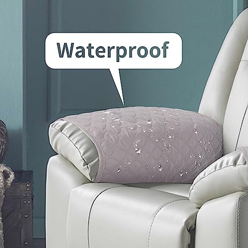 Kaket Armrest Cover, Headrest Cover for Recliner Sofa 3pcs Waterproof Recliner Chair Covers, Nonslip Armrest Slipcover Furniture Protector for Re