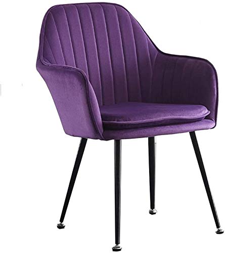 Modern Kitchen Dining Room Chairs Dining Chairs Velvet Armchairs With Legs And Metal Back For Living Room Bedroom Kitchen Furniture (Color : Dark