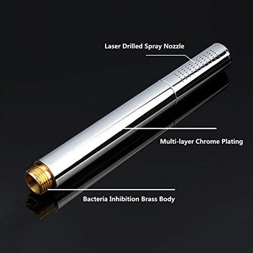 Mini Universal Handheld Shower Head Brass Chromed Showerhead (Round)