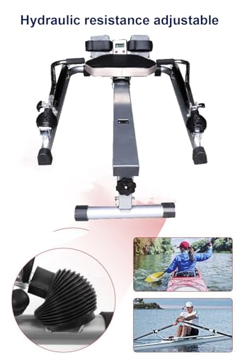 HAWEWE Hydraulic Rowing Machine For Home Use Resistance Adjustable Rower Machine With LCD Monitor Home Gym Up To 264lbs Weight Capacity