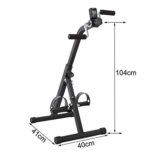 Case Folding Arm and Leg Pedal Exerciser for Leg Arm and Knee Recovery Exercise with LCD Monitor, Portable Pedal Exerciser Fitness Equipment