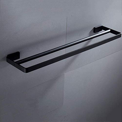 N/A Stainless Steel Towel Rail - Bar Single Rod Bathroom Towel Rod Double Pole Bathroom Towel Rack (Size : 49CM)