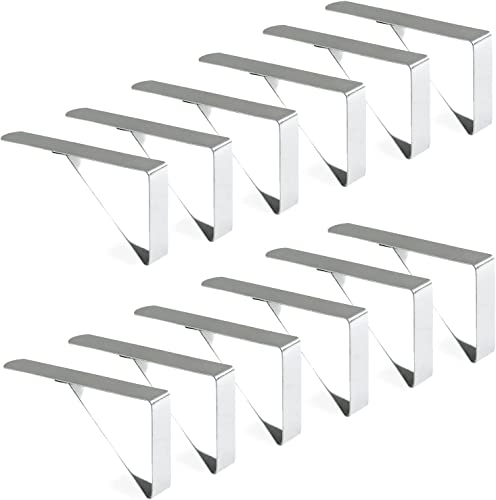 Hiasan Tablecloth Clips 12 Pack Stainless Steel Table Cover Clamps Skirt Clips Table Cloth Holders