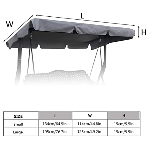 Swing Chair Canopy Replacement 3 Seater Garden Swing Seat Canopy Cover Garden Hammock Cover Waterproof Rip Proof Replacement Canopy for Garden Sw