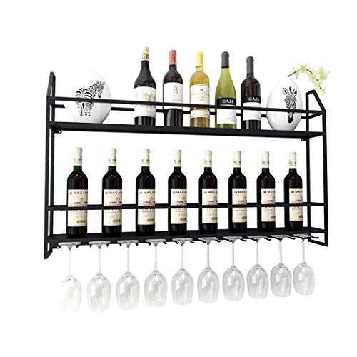 Metal Black Wall-Mounted Wine Glass Holder Stylish Simplicity Industrial Stylish Simplicity Champagne Glass Wine Glass Goblet Holder Bracket Red