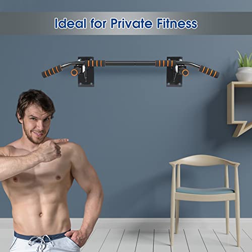 Pull Up Bar Wall Mounted, Heavy Duty Chin Up Bar for Doorway Multifunction Upper Body Workout Bar with 6 Foam Padded Hand Grips, for Exercise Bar