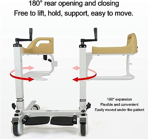 CNAOHGHN Multifunction Toilet Chair, Portable Stool for Chairs, Bathroom Wheels with Potty, U-Shaped Bathroom Shower Chair, Waterproof Armrests a