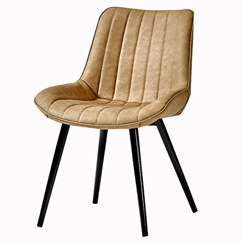 Modern Kitchen Dining Room Chairs Dining Chairs Water Proof PU Leather Side Chair With Metal Legs Kitchen Living Room Counter Chairs (Color : Cof