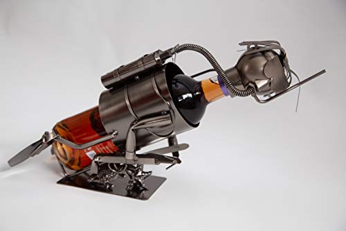 LUDI-VIN Porte-bouteille métal Plongeur Bottle Holder, Metal