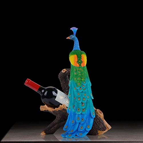 n/a Resin Peacock Wine Rack Sculpture Decoration Wine Cabinet Creative Practical Restaurant Crafts Ornaments