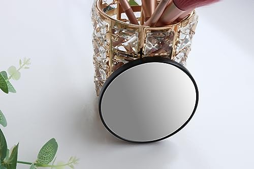 LOWIXI 10X Magnifying Mirrors, 3.2" Two Suction Cups Magnifier Travel Set