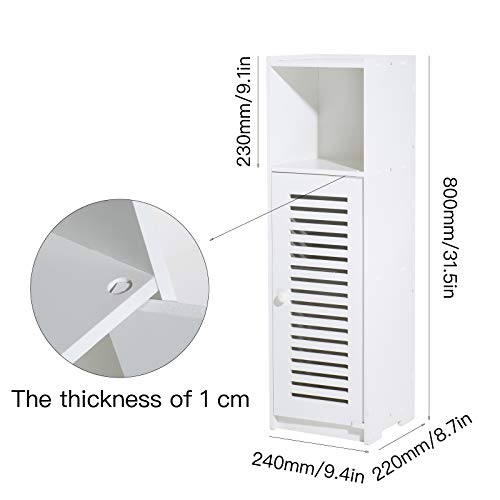 Screw Fix-Bathroom Storage Cabinet Accessories Floor Standing Waterproof Bathroom Display White Robust Furniture Bathroom Toilet Silm Shelf Bathr
