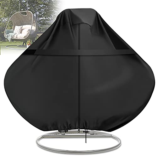GARPROVM Hanging Chair Protective Cover for Hanging Chair, 600D Polyester Oxford, Waterproof, Anti-UV, Tarpaulin for Hanging Chair, Swing Chair,