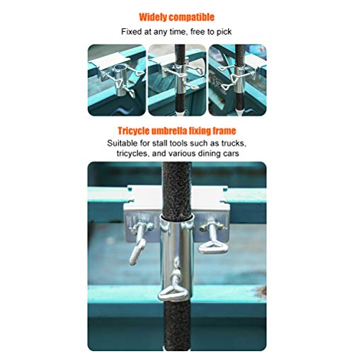 KENANLAN Heavy Duty Parasol Holder Patio Sun Umbrella Holder Fixed Clip for Balcony Railing