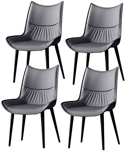 dining chair Office Reception Chairs Business Dining Chairs Set Dining Chairs Set of 4, Kitchen Chairs with PU Cushion Seat Back, Mid Century Liv