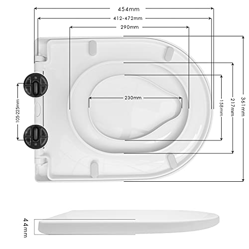 Family Toilet Seat with Child Seat Built-in , Soft Close Toilet Seat , Removeable Potty Training Toilet Seat for Toddler with Release Quick Clean
