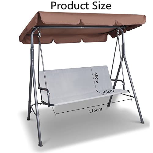 Kaket Replacement Swing Seat Cover, Outdoor Garden Swing Seat Cover, 600D Oxford Fabric Swing Chair Cover for Yard, Garden, Balcony Swing Chair (