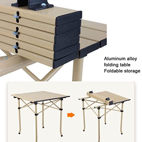 FMXQYH Camping Chair Folding Outdoor Patio Furniture Sets, 5 Piece Foldable Patio Table and Chairs, Portable Backpacking Chairs for Lawn Concert