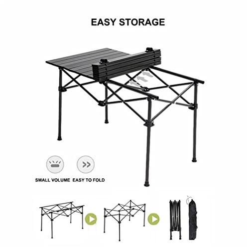 Outdoor Folding Table And Chairs Set,Aluminum Patio Table And Chairs Set,Portable Picnic Table,for Outdoor, Hiking, BBQ, Beach And Travel