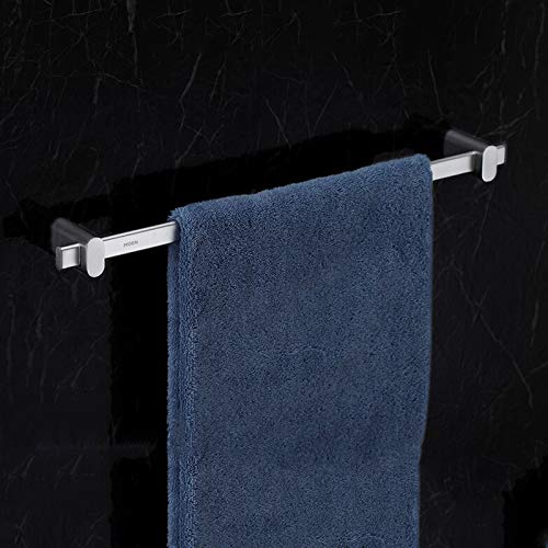 Single Towel Bar Wall Mounted Towel Bar Movable Base Aluminum Towel Bar Bathroom Towel Holder for Shower Room Bedroom and Kitchen