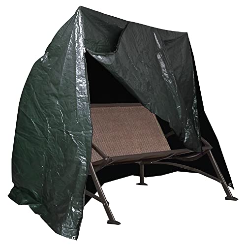RAM ONLINE Heavy Duty Waterproof 3 Seater Swinging Garden Hammock Cover with Zip,L,Green,9653
