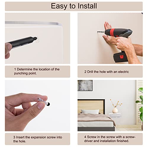 HMYHUM Acrylic Floating Nightstand 6mm (2-Pack)