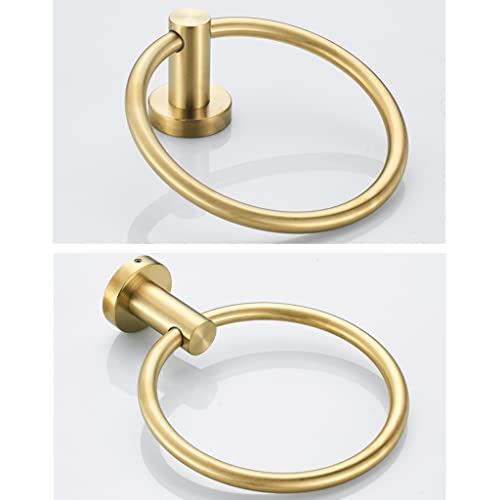 HIGOH Towel Racks,Bath Towel Holder,Bathroom Hand Towel,Brushed En Towel,Nordic round Towel Rack,Modern Style Bathroom Towel Hanger