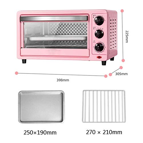 AIQMML Oven Mini 14L Toaster Oven, Multi-Function Stainless Steel Finish with Timer - Toast - Bake - Broil Settings, Natural Convection - 1200 Wa