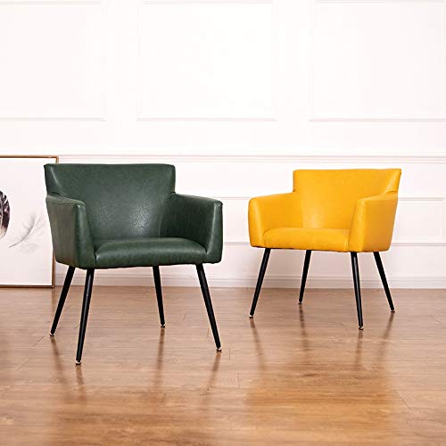 Modern Kitchen Dining Room Chairs Living Room Armchair Modern PU Leather High Back Padded Soft Seat Dining Chairs For Living Room Bedroom Kitchen