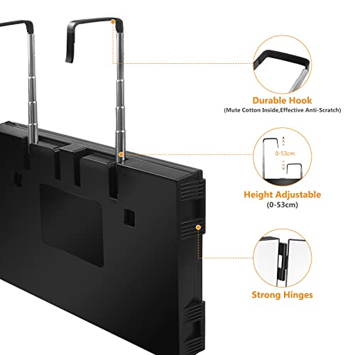 JIAABCHOMO 3 Way Mirror,360 Mirror Self Cut Hair with Height Telescoping Hooks,Portable Adjustable Vanity Mirrors for Self Styling Hair Cutting S