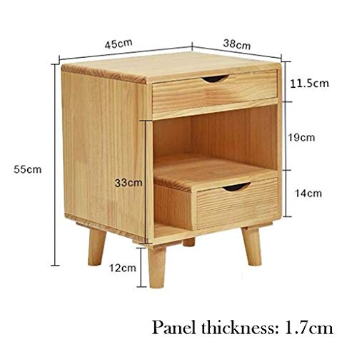 JJZXD Nightstand with 2 Drawers,Bedside Furniture Table Dresser for Home, Office, College Dorm