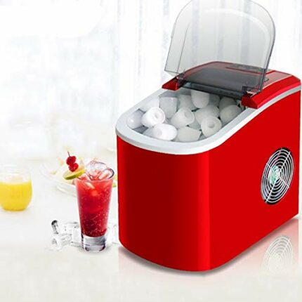 XYZMDJ Commercial Automatic Ice Cube Maker Household Portable Electric Bullet Round Ice Making Machine 15kg/24H Coffee Bar Shop