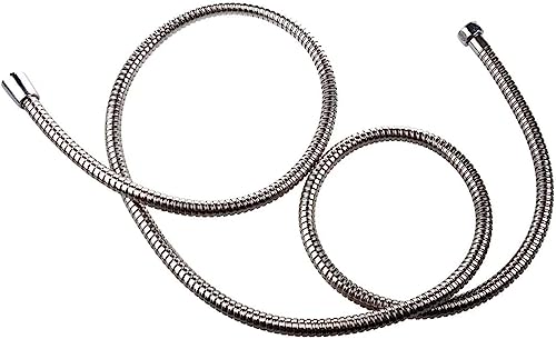 REQUISITE NEEDS Stainless Steel Flexible Pipe Shower Hose Chrome Anti-Kink with 2 Washers - Universal Size (2.5 M)