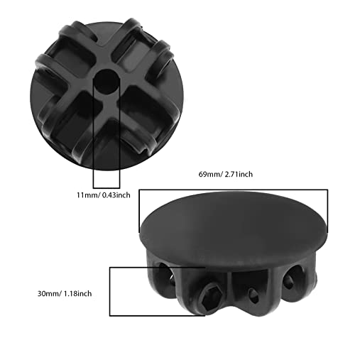 ECSiNG 4-Way Roof Centre Bracket Canopy Connector Joint for Gazebo Tent Circular Apex Bracket Gazebo Tent Replacement Accessories Plastic Black