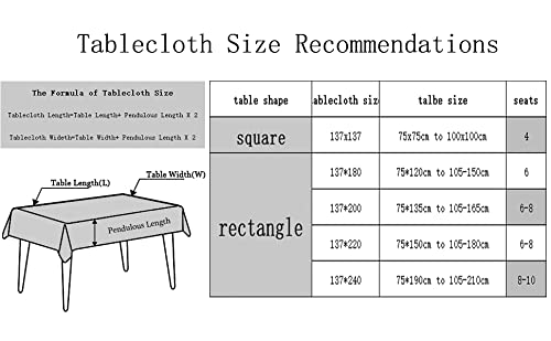 AIJIA Table Cloth PVC tablecloth Wipeable Waterproof Plastic Rectangular Table Cover Wipe Clean For Party Birthday Kitchen Outdoor(Birds 137 * 22