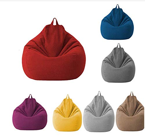 happytrade Bean Bag Chair Sofa Cover, Lazy Lounger Bean Bag Storage Chair Cover Without Filling (Grey 1, 70 * 80cm)