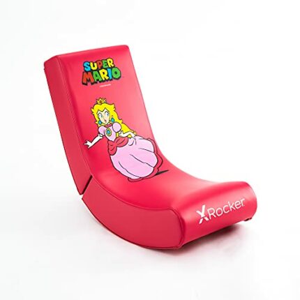 X-Rocker Super Mario Bros Nintendo Video Rocker Gaming Chair for Juniors, Folding Rocking Seat Licensed Official Nintendo Gaming Chair, Faux Leat