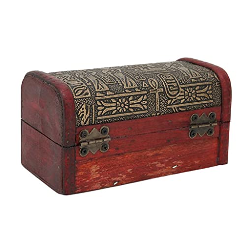 MIAOHY Treasure Box Retro Style Wooden Treasure Chest for Office for Travel for Home Storage Box