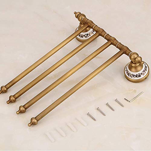 N/A Towel Bar - Bathroom Wall Mount Rack Antique Rotary Towel Rack