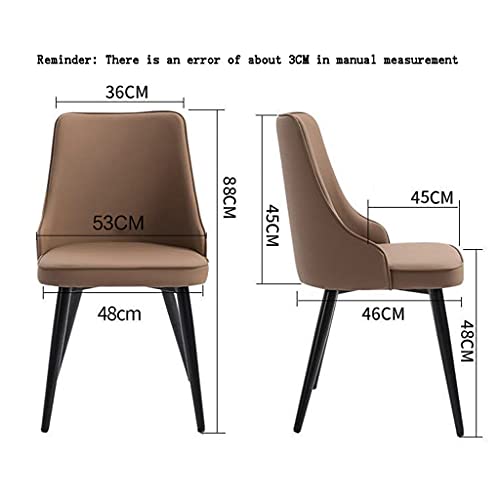 Kitchen Dining Room Furniture Chairs Dining Chairs Set Of 6 Living Room Side Chairs Water Proof PU Leather Kitchen Chairs with Metal Legs Kitchen