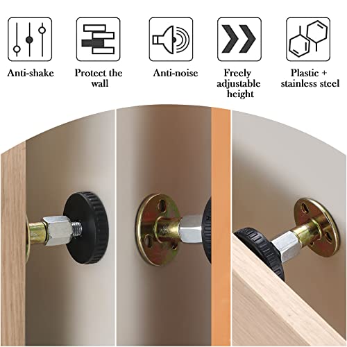 XxinXrong 2 Pcs Headboard Stoppers, 84-110mm Adjustable Threaded Bed Frame Anti-Shake Tool, Bed Wall Headboard Stoppers, Anti-Shake Prevent Rocki